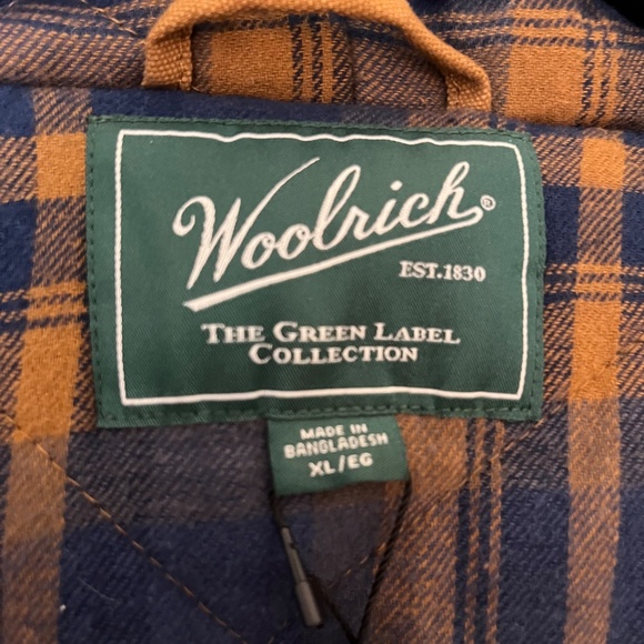 Woolrich Men's Cotton Canvas Flannel Lined Hooded Jacket - Brown Size XXL - Picture 5 of 12
